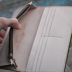 Handmade Mens Vintage Leather Long Biker Wallet Cool Long Chain Wallet for Men - iwalletsmen