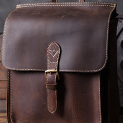 Handmade Leather Mens Cool Backpack Sling Bag Large Travel Bag Hiking Bag for men
