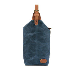 Waxed Canvas Sling Backpack Men's Sling Bag Navy Blue Chest Bag Waxed Canvas One shoulder Backpack For Men - iwalletsmen