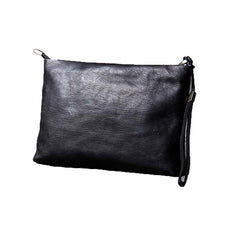 Cool Leather Mens Soft Leather Zipper Clutch Bag Wristlet Purse for Men - iwalletsmen