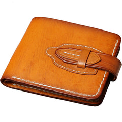 Handmade Leather Mens Cool Slim Leather Wallet Card Wallet Holders Men Small Wallets Bifold for Men