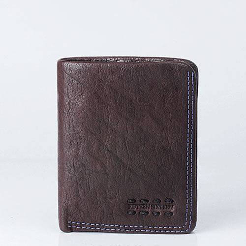 Genuine Leather Mens Cool Slim Leather Wallet Men Small Wallets Bifold for Men - iwalletsmen