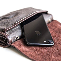 Handmade Leather Mens Cool Long Leather Wallet Bifold Bulky Clutch Wallet for Men - iwalletsmen
