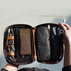 Fashion PVC Canvas Men's Waterproof Mobile Bag Storage Bag Clutch Bag For Men - iwalletsmen