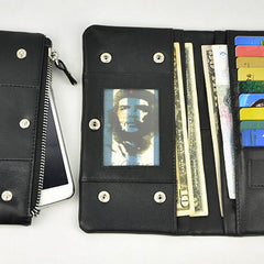 Cool Leather Mens Long Wallet Vintage Leather Long Wallet for Men - iwalletsmen