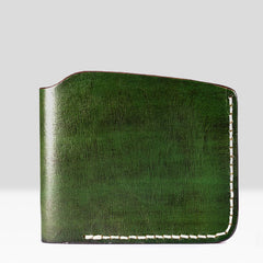Handmade Mens Cool billfold Leather Wallet Men Small Slim Wallets Bifold for Men - iwalletsmen