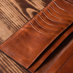 Handmade Mens Cool Leather Chain Wallet Biker Trucker Wallet with Chain for Men - iwalletsmen