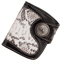 Handmade Leather Biker Wallet Mens Cool billfold Chain Wallet Trucker Wallet with Chain