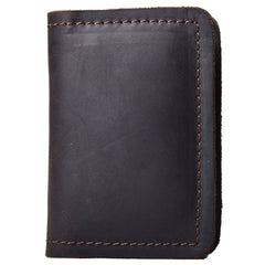 Handmade Leather Mens Cool Wallet Card Slim Wallet Change Coin License Wallet for Men