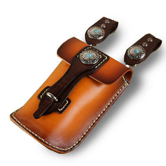 Leather Belt Pouch Mens Small Cases Waist Bag Hip Pack Belt Bag Fanny Pack Bumbag for Men - iwalletsmen