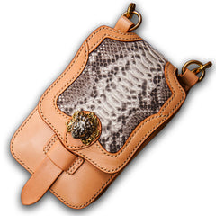Handmade Biker Leather Belt Pouch Mens Cases Waist Bag Hip Pack Belt Bag Fanny Pack Bumbag for Men