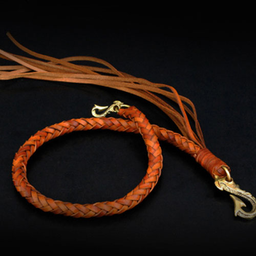 Handmade Leather Braided Wallet Chain Biker Wallet Chain Trucker Chain for Men - iwalletsmen