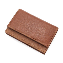 Leather Mens Card Wallet Front Pocket Wallet Small Slim Wallets Change Wallet for Men - iwalletsmen
