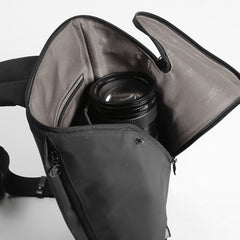 Cool OXFORD CLOTH PVC Black Men's Sling Bag Chest Bag One Shoulder Backpack For Men - iwalletsmen