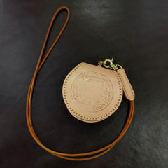 Cool Leather Brown Men's Womens Coin Holder Black Wristlet Change Wallet Coin Case For Men - iwalletsmen