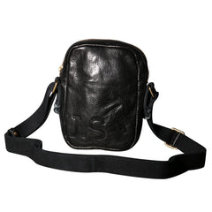 Handmade Genuine Leather Mens Cool Messenger Bag Sling Bag Chest Bag Bike Bag Cycling Bag for men