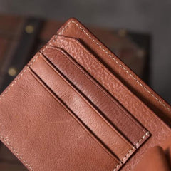 Handmade Leather Mens Cool Wallet Men Slim Wallets Front Pocket Wallet for Men