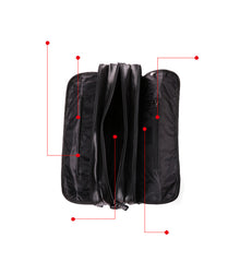 Black Leather Mens 15 inches Large Laptop Work Bag Handbag Briefcase Shoulder Bags Business Bags For Men - iwalletsmen
