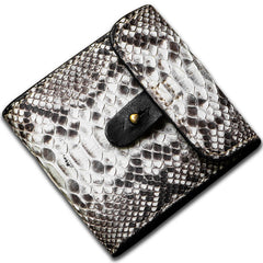 Handmade Leather Boa Skin Tooled Mens billfold Wallet Cool Slim Wallet Biker Wallet for Men