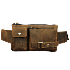 Vintage Leather Mens Fanny Pack Waist Pack Hip Pack Belt Bag for Men - iwalletsmen