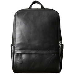 Genuine Leather Mens Cool Backpack Sling Bag Large Black Travel Bag Hiking Bag for men