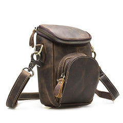 Vintage Leather Belt Pouch for Men Waist Bags BELT BAGs Shoulder Bags For Men - iwalletsmen