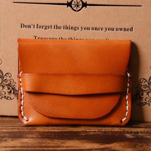Handmade Mens Cool billfold Leather Wallet Men Small Card Slim Wallets Bifold for Men - iwalletsmen