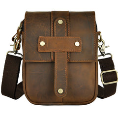 Cool Mens Leather Small Side Bag Belt Pouch Holster Belt Case Waist Pouch for Men - iwalletsmen