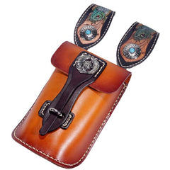 Leather Belt Pouch Mens Small Cases Waist Bag Hip Pack Belt Bag Fanny Pack Bumbag for Men