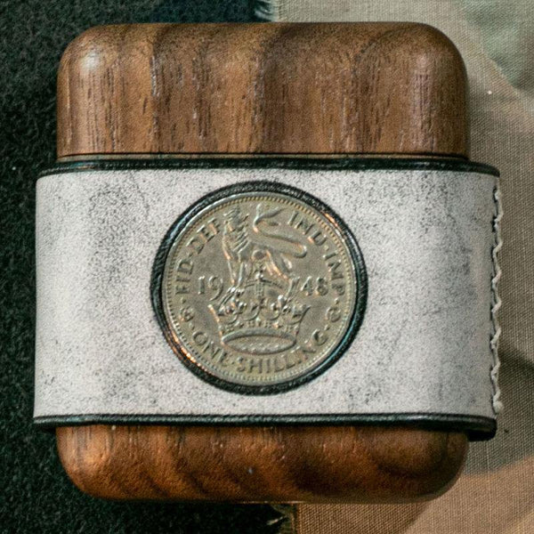 Handmade Leather Wood AirPods 1,2 Case with Shilling Custom Leather AirPods 1,2 Case Airpod Case Cover - iwalletsmen