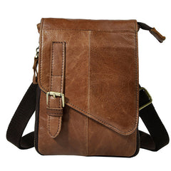 Mens Leather Small Side Bags COURIER BAG Waist Pouch Holster Belt Case Belt Pouch for Men - iwalletsmen