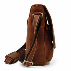 Cool Coffee LEATHER MENS 10 inches Vertical iPAD BAG COURIER BAG Brown MESSENGER BAG FOR MEN - iwalletsmen