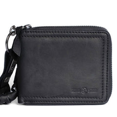 Handmade Leather Mens Chain Biker Wallet Cool Leather Wallet Bifold billfold Wallets - iwalletsmen
