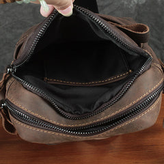 Cool Leather Mens Small Messenger Bag Tablet Side Bag Shoulder Bags For Men - iwalletsmen