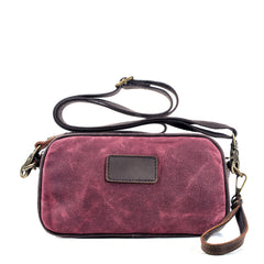Cool Canvas Mens Green Clutch Bag Mini Side Bag Gray Small Messenger Bag For Men - iwalletsmen