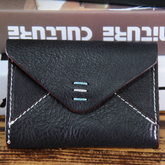 Handmade Mens Cool billfold Leather Wallet Men Small Card Slim Wallets Bifold for Men - iwalletsmen