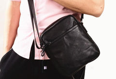 Cool Leather Mens Small Messenger Bag Cool Crossbody Bags for men - iwalletsmen