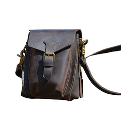LEATHER MEN Belt Pouch Brown Phone Belt Bag Waist BAG Small Side Bag FOR MEN