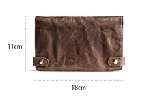 Genuine Leather Mens Cool billfold Leather Wallet Men Cards Wallets Bifold for Men