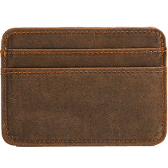 Mens Leather Slim Cards Holder Front Pocket Wallets Card Wallet for Men - iwalletsmen
