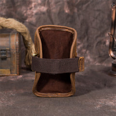Brown Leather Cell Phone HOLSTER Arm Pouches for Men Arm Bags Arm HOLSTER For Men - iwalletsmen