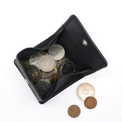 Leather Mens Small Change Wallet Coin Wallet Front Pocket Wallet for Men - iwalletsmen