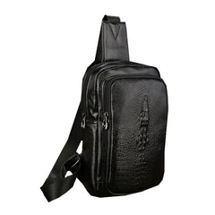 Cool Leather Mens Sling Bag Sling Shoulder Bag Sling Backpacks Chest Bag for men - iwalletsmen