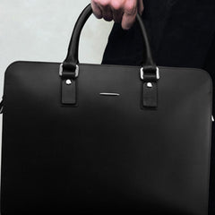 Genuine Leather Mens Cool Messenger Bag Briefcase Work Bag Business Bag Laptop Bag for men