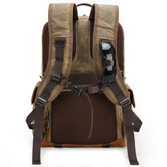 CANVAS WATERPROOF 15‘’ MENS LARGE NIKON CAMERA BACKPACK CANON CAMERA BAG DSLR CAMERA BAG FOR MEN - iwalletsmen