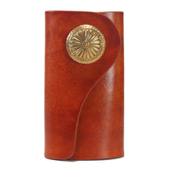 Handmade Leather Mens Cool Key Wallet Car Key Holder Car Key Case for Camel Men - iwalletsmen