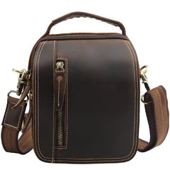 Cool Leather Vintage Small Side Bags Waist Bag Belt Pouch Small Shoulder Bags For Men - iwalletsmen
