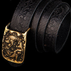 Handmade Genuine Leather Mens Belt Custom Cool Leather Men Black Belt for Men