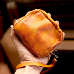 Cool Black Leather Mens Card billfold Wallet Coin Purse Wirstlet Zipper Small Wallet For Men - iwalletsmen