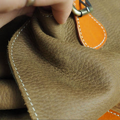 Tan Cool Mens Leather Backpack Travel Backpack Leather Hiking Backpack for Men - iwalletsmen
